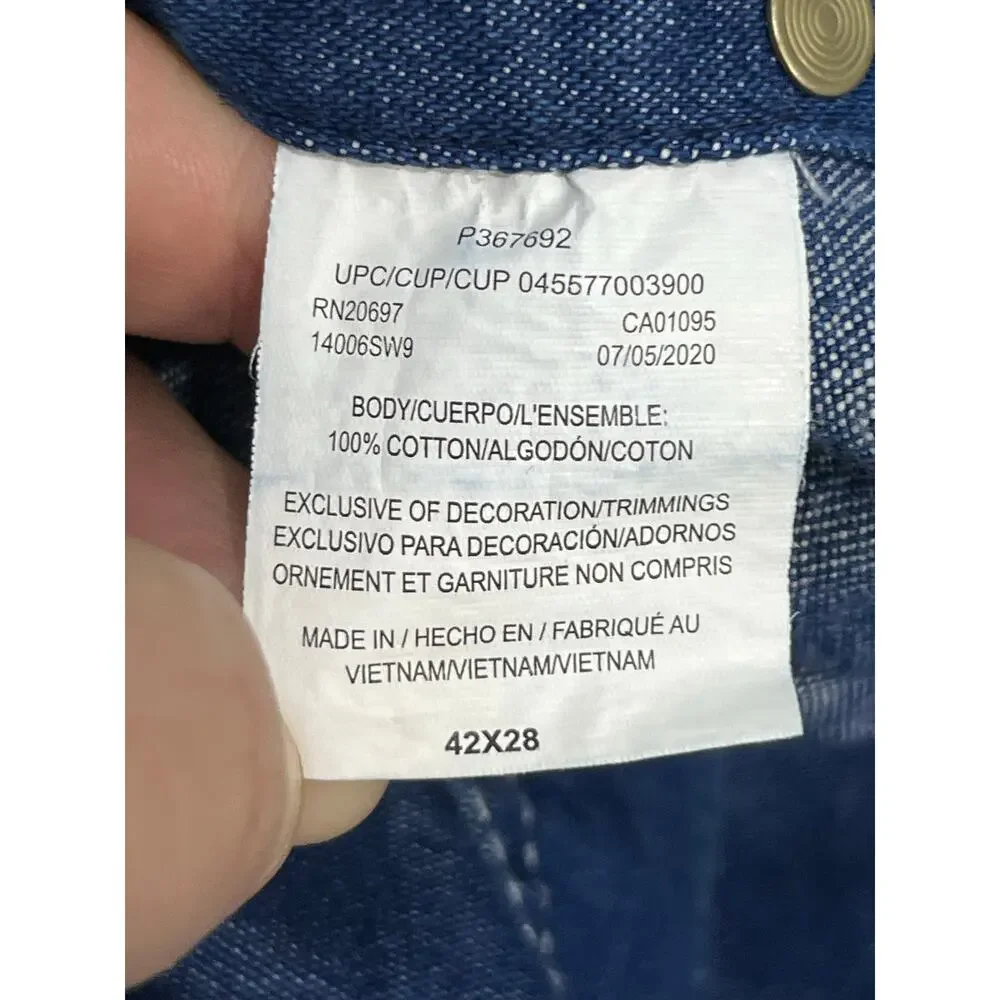 Liberty Denim Bib Overalls 42x28 Farmer Carpenter Workwear Utility